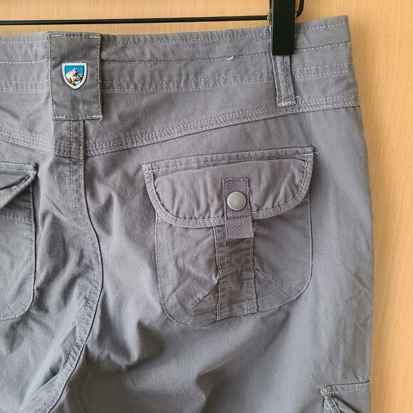 Kuhl Freeflex Gray Cargo Hiking Pants Roll Up Hem Ankle Women's Size 8 Regular - Picture 7 of 16